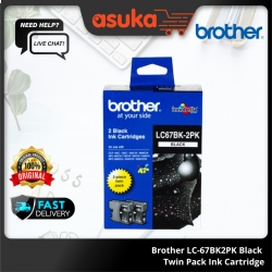 Brother LC-67BK2PK Black Twin Pack Ink Cartridge