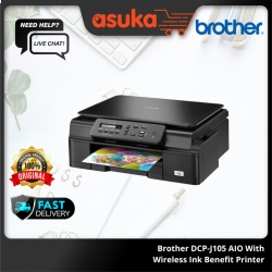 Brother DCP-J105 AIO With Wireless Ink Benefit Printer
