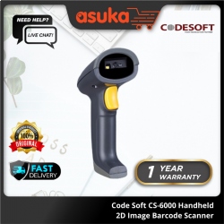 Code Soft CS-6000 Handheld 2D Image Barcode Scanner
