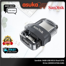 Sandisk 16GB USB M3.0 Dual OTG Drive (SDDD3-016G-G46)
