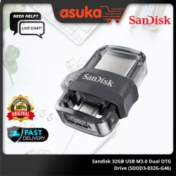 Sandisk 32GB USB M3.0 Dual OTG Drive (SDDD3-032G-G46)