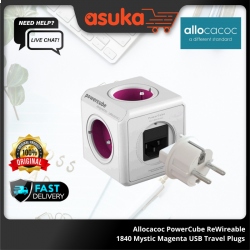 Allocacoc PowerCube ReWireable 1840 Mystic Magenta USB Travel Plugs (1 yrs Limited Shop Warranty)