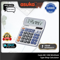 Casio MC-12M Mini Desk Type Shop Calculator