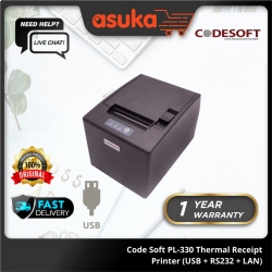 Code Soft PL-330Thermal Receipt Printer (USB + RS232 + LAN)