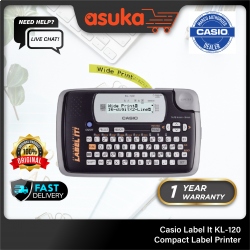 Casio Label It KL-120 18mm 2-Line Compact Label Printer