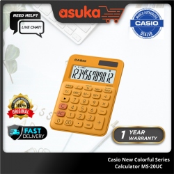 Casio New Colorful Series Calculator - MS-20UC-RG