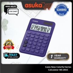 Casio New Colorful Series Calculator - MS-20UC-PL