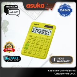 Casio New Colorful Series Calculator - MS-20UC-YG