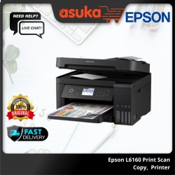 Epson L6170 Print Scan Copy, ADF, WiFi Direct, LCD, Duplex, Borderless, Black print speed 15 ipm, Color print speed 8 ipm Printer