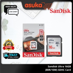 Sandisk Ultra 16GB (80R/10W) SDHC Card (SDSDUNC-016G-GN6IN)