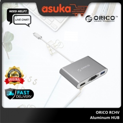 ORICO RCHV Aluminum HUB with Type-C to VGA/HDMI (1 yrs Limited Hardware Warranty)