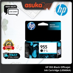 HP 955 Black Officejet Ink Cartridge (L0S60AA)