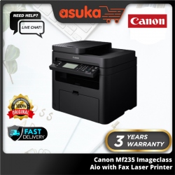 Canon Mf235 Imageclass Aio with Fax Laser Printer