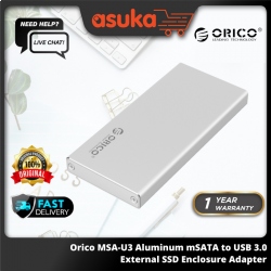 Orico MSA-U3 Aluminum mSATA to USB 3.0 External SSD Enclosure Adapter (1 yrs Limited Hardware Warranty)