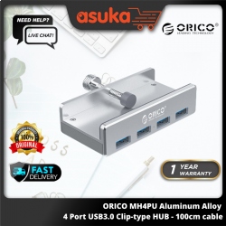 ORICO MH4PU Aluminum Alloy 4 Port USB3.0 Clip-type HUB - 100cm cable (1 yrs Limited Hardware Warranty)