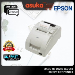 Epson TM-U220D-666 USB Receipt Dot Printer (Thai, Vietnam Font,White)