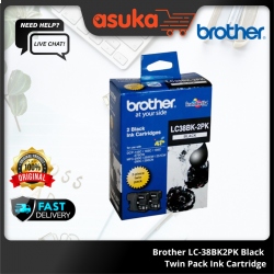 Brother LC-38BK2PK Black Twin Pack Ink Cartridge