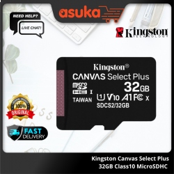 Kingston Canvas Select Plus 32GB 100R/10W Class10 MicroSDHC Card