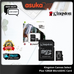 Kingston Canvas Select Plus 128GB 100R/10W Class10 MicroSDXC Card
