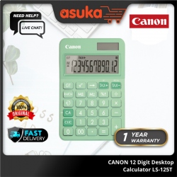 CANON 12 Digit Desktop Calculator LS-125T -GREEN