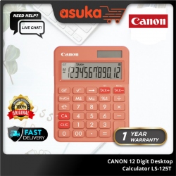 CANON 12 Digit Desktop Calculator LS-125T ORANGE