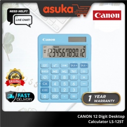 CANON 12 Digit Desktop Calculator LS-125T PASTEL BL