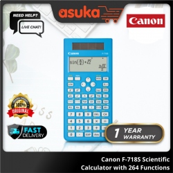 Canon F-718S Scientific Calculator with 264 Functions - BLUE