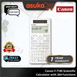 Canon F-718SGA Scientific Calculator with 264 Functions - WHITE