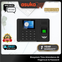 Biosystem Time Attendance A6 Fingerscan & Password