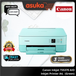 Canon Inkjet TS5370 AIO Inkjet Printer A4, Duplex Print, Scan, Copy, WiFi Direct,1+2 years On-site Warranty (GREEN)