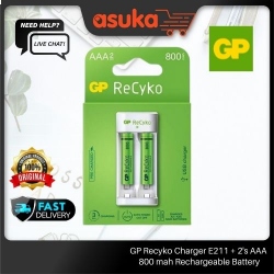 GP Recyko Charger Rechargeable E211 + 2's AAA 800 mah Rechargeable Battery