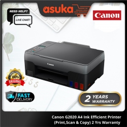 Canon G2020 A4 Ink Efficient Printer (Print,Scan & Copy) 2 Yrs Warranty or 20,000pages whichever comes first