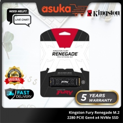Kingston Fury Renegade 500GB M.2 2280 PCIE Gen4 x4 NVMe SSD - SFYRS/500G (Up to 7300MB/s Read & 3900MB/s Write)