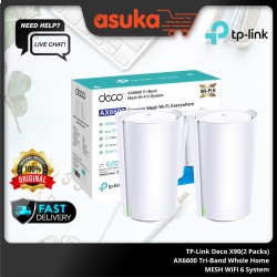 TP-Link Deco X90(2 Packs) AX6600 Tri-Band Whole Home MESH WiFi 6 System