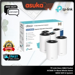 TP-Link Deco X68(3 Packs) AX3600 Tri-Band Whole Home MESH WiFi 6 System