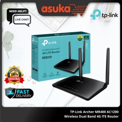 TP-Link Archer MR400 AC1200 Wireless Dual Band 4G lTE Router