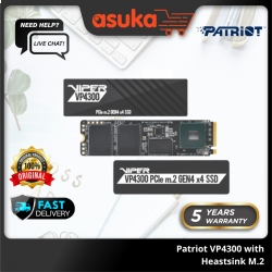 Patriot VP4300 with Heastsink 1TB M.2 2280 PCIE Gen4 x4 NVME SSD - (Up to 7400MB/s Read & 5800MB/s Write)