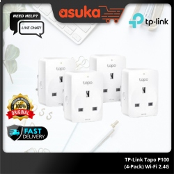 TP-Link Tapo P100 (4-Pack) Wi-Fi 2.4G(1T1R), BT Onboarding, Tapo APP, Alexa & Google assistant supported, 13A