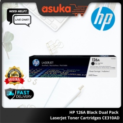 HP 126A Black Dual Pack LaserJet Toner Cartridges CE310AD