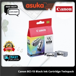 Canon BCI-15 Black Ink Cartridge Twinpack