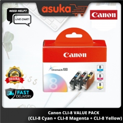 Canon CLI-8 VALUE PACK ( CLI-8 Cyan + CLI-8 Magenta + CLI-8 Yellow)