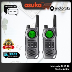 Motorola TLKR T8 Walkie talkie (1 yrs Limited Hardware Warranty/Battery,docking & adapter 3 month Limted Warranty)